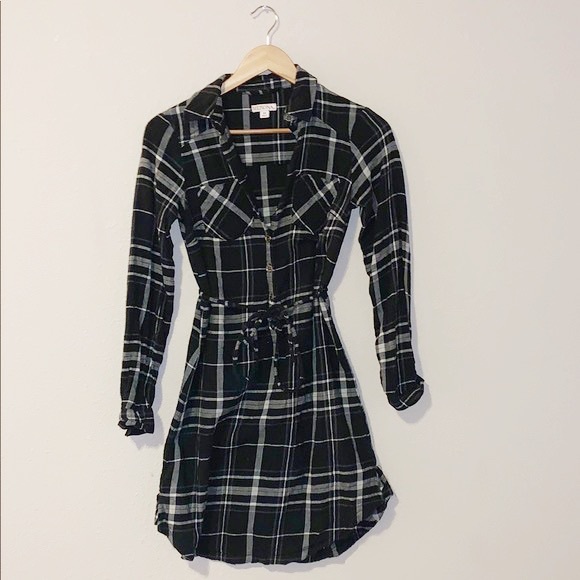 Plaid Flannel Fall Dress - Picture 6 of 7